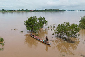 Maji ya Mto Mekong yaongezeka huko Vientiane, Laos