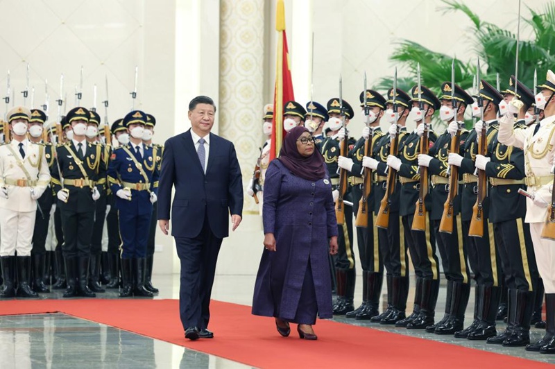 Rais Xi Jinping afanya mazungumzo na Rais wa Tanzania Samia Suluhu Hassan