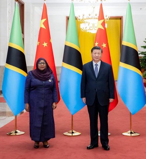 Rais Xi Jinping afanya mazungumzo na Rais wa Tanzania Samia Suluhu Hassan