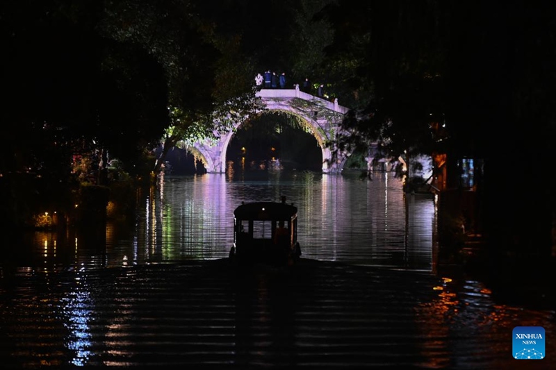 Mandhari ya mji wa Wuzhen wa maji ulioko Mkoa wa Zhejiang, China