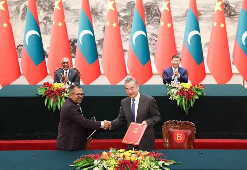 China na Maldives zapandisha hadhi ya uhusiano wao kwenye mazungumzo ya marais wa nchi hizo mbili