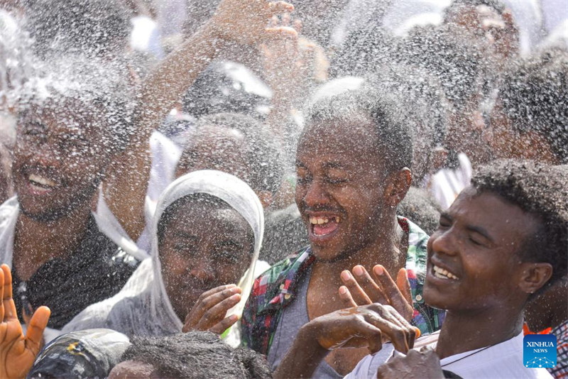 Watu washerehekea Sikukuu?ya Timket huko Addis Ababa, Ethiopia