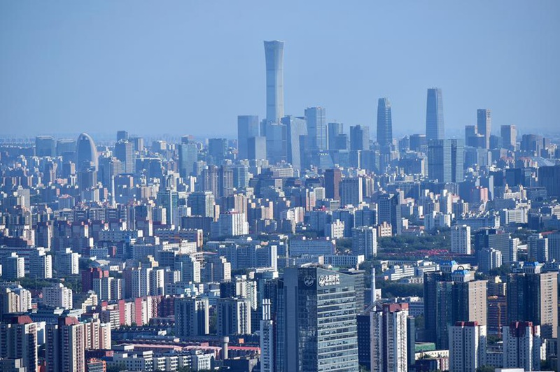 Picha iliyopigwa Septemba 9, 2020 ikionyesha mandhari ya maghorofa marefu   kwenye eneo la kiini la biashara (CBD) mjini Beijing, China. (Xinhua/Chen Zhonghao)