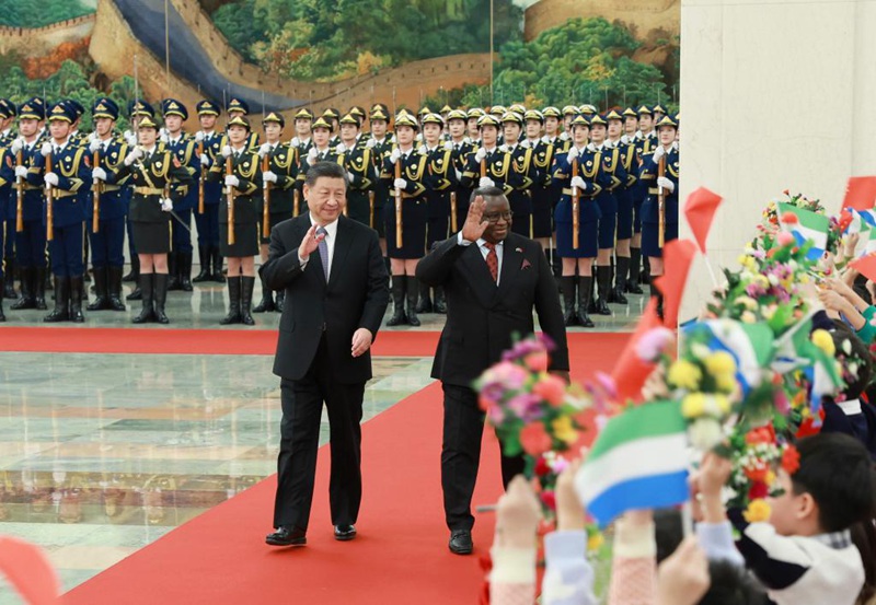 Rais Xi Jinping afanya mazungumzo na Rais wa Sierra Leone Julius Maada Bio