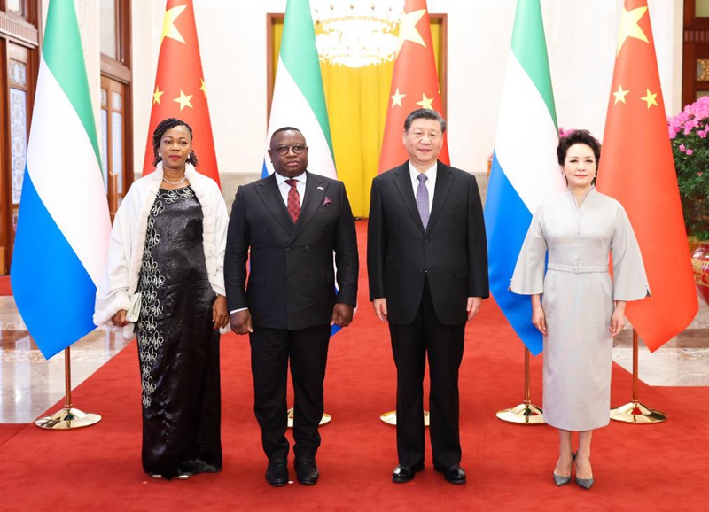 Rais Xi Jinping afanya mazungumzo na Rais wa Sierra Leone Julius Maada Bio