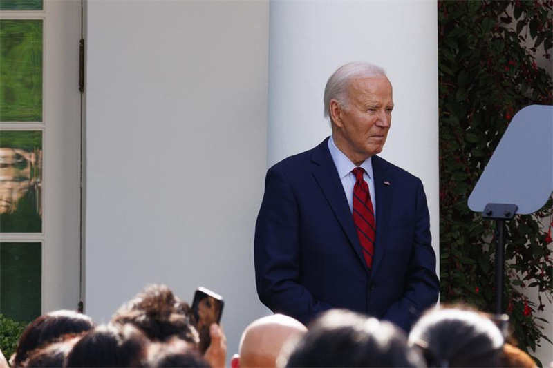 Rais wa Marekani Joe Biden akionekana pichani katika Ikulu ya Marekani White House mjini Washington, D.C., Marekani, Mei 13, 2024. (Picha na Aaron Schwartz/Xinhua)