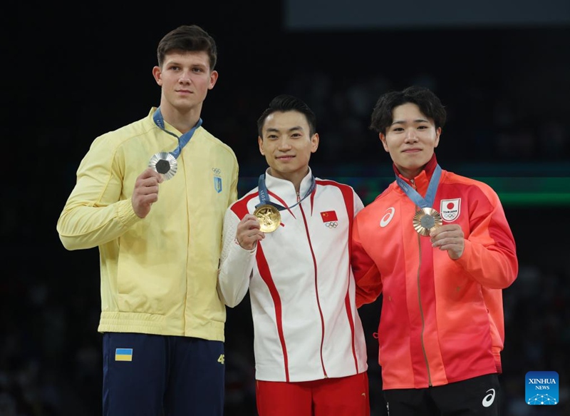 Zou Jingyuan ashinda medali ya pili ya dhahabu ya China ya mchezo wa Jimnastiki kwenye Michezo ya Olimpiki ya Paris