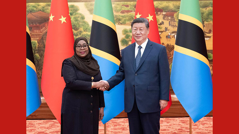 Rais Xi Jinping akutana na mwenzake wa Tanzania Samia Suluhu Hassan