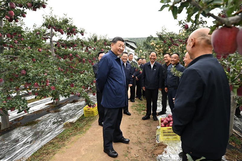 Xi Jinping akagua Mji Baoji wa Mkoa wa Shaanxi na Mji Tianshui wa Mkoa wa Gansu, China