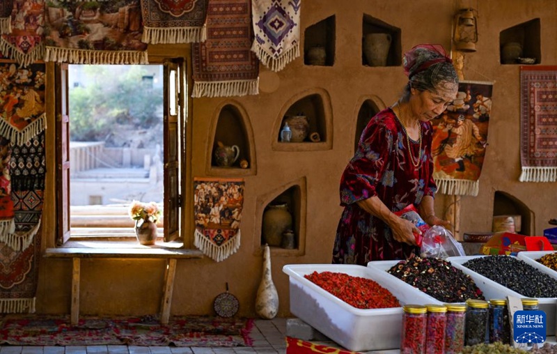 Kituo cha Kale kwenye Njia ya Hariri Chaonyesha Mtindo Mpya huko Tuyugou, Mkoa wa Xinjiang, China